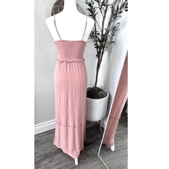 Roxy Run Ahead Crinkle Fabric Maxi Dress Size Small - Picture 4 of 10